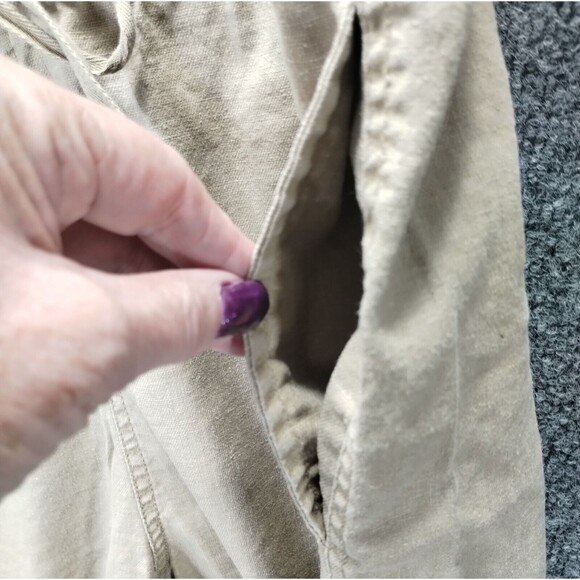 TenTree Shorts Women's L XL Hemp Organic Cotton Drawstring Waist Pockets Tan - Picture 4 of 7